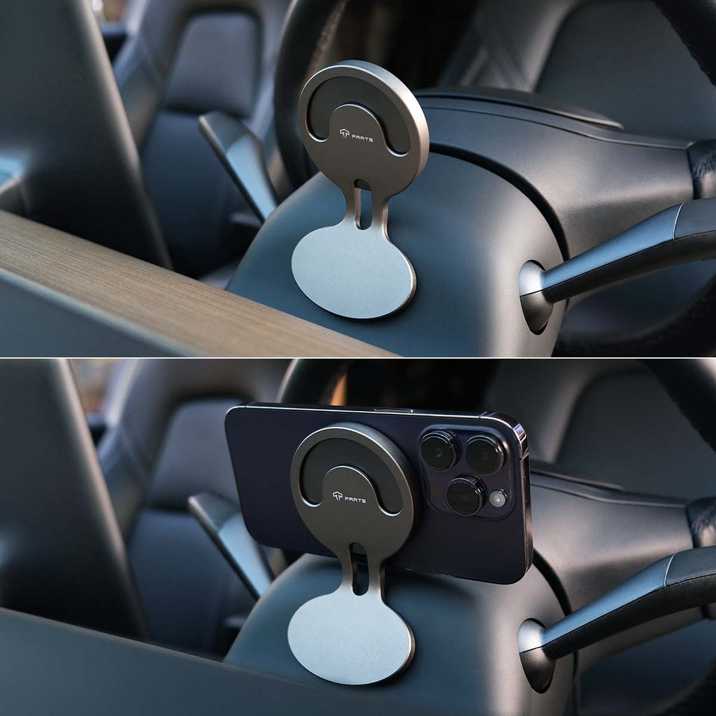 Model Y Steering Wheel HUD Phone Mount