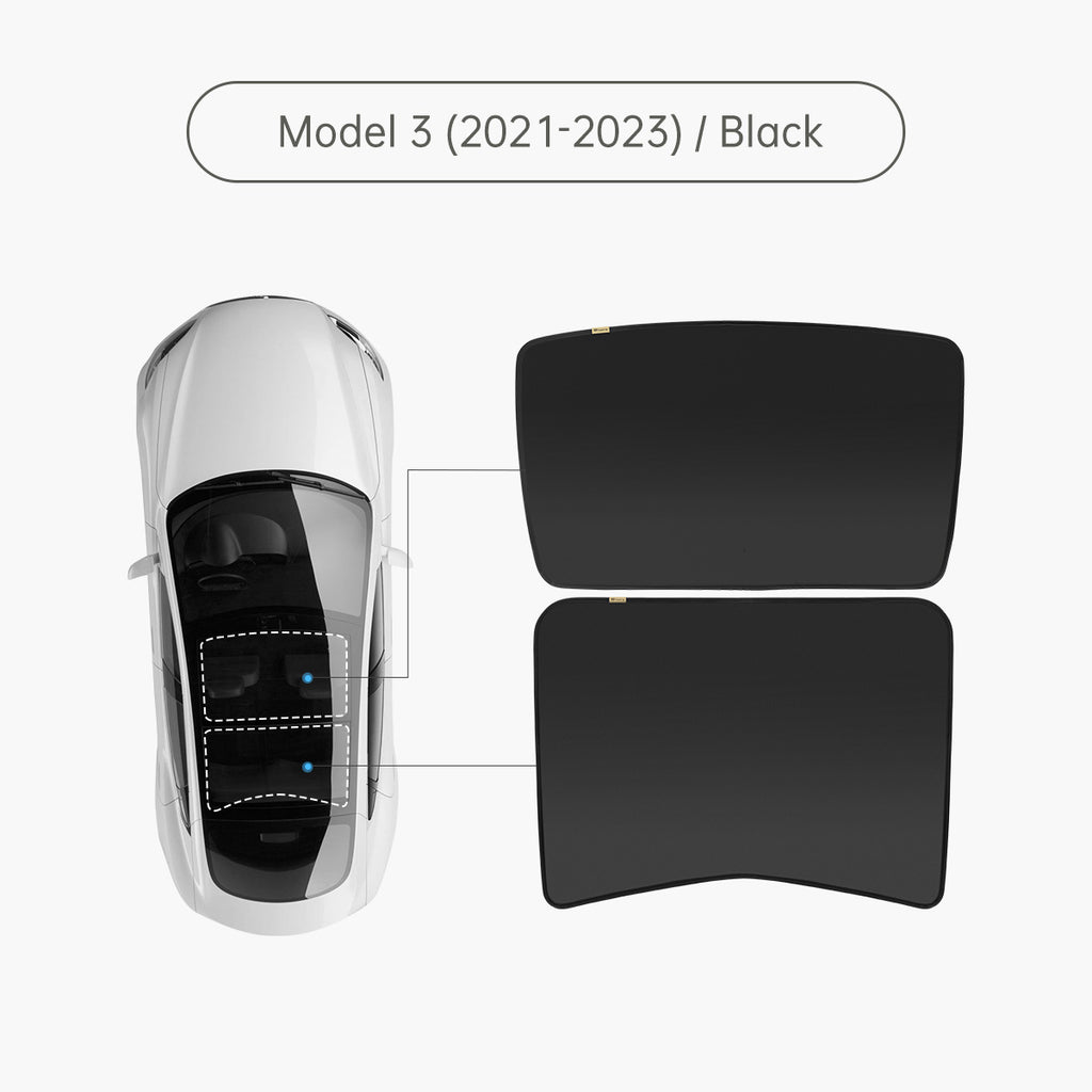 tesla Glass Roof Sunshade for Tesla Model 3