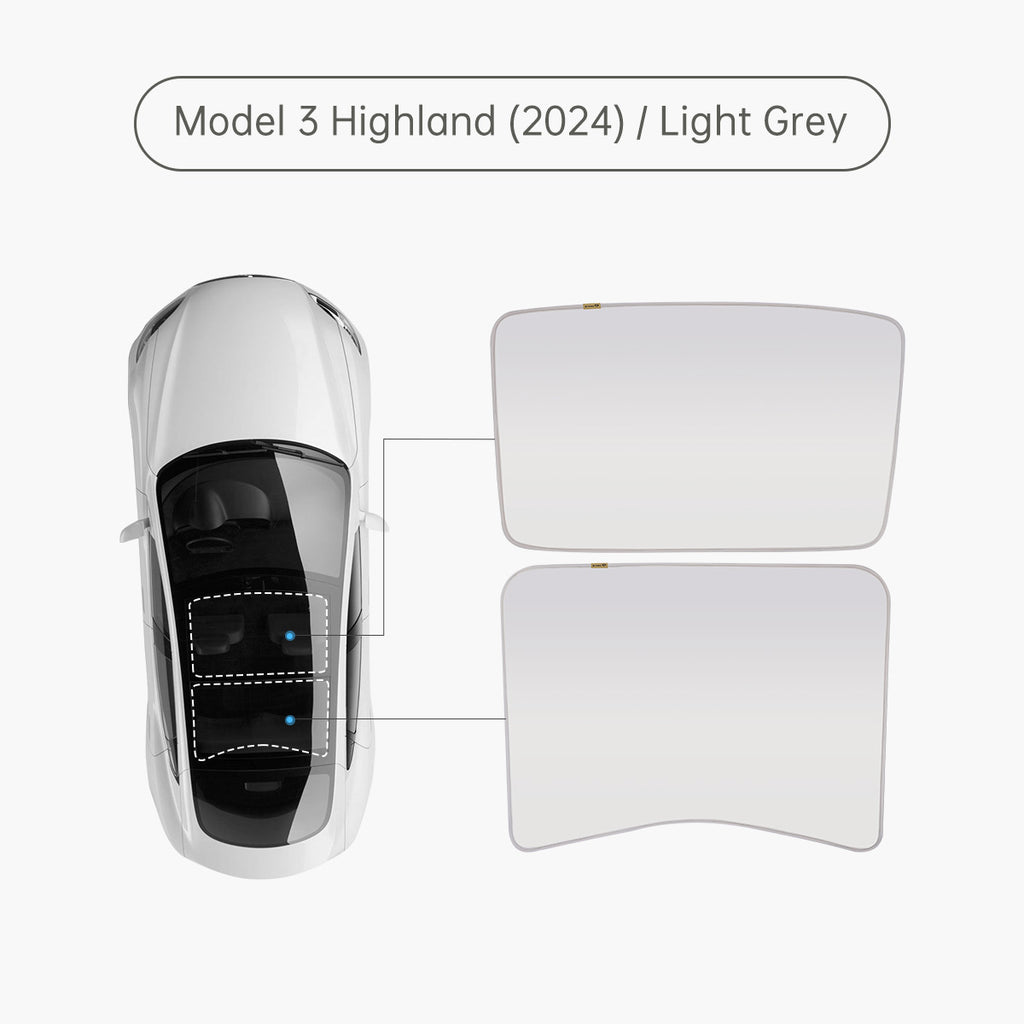 Glass Roof Sunshade for Tesla Model 3 Highland 2024