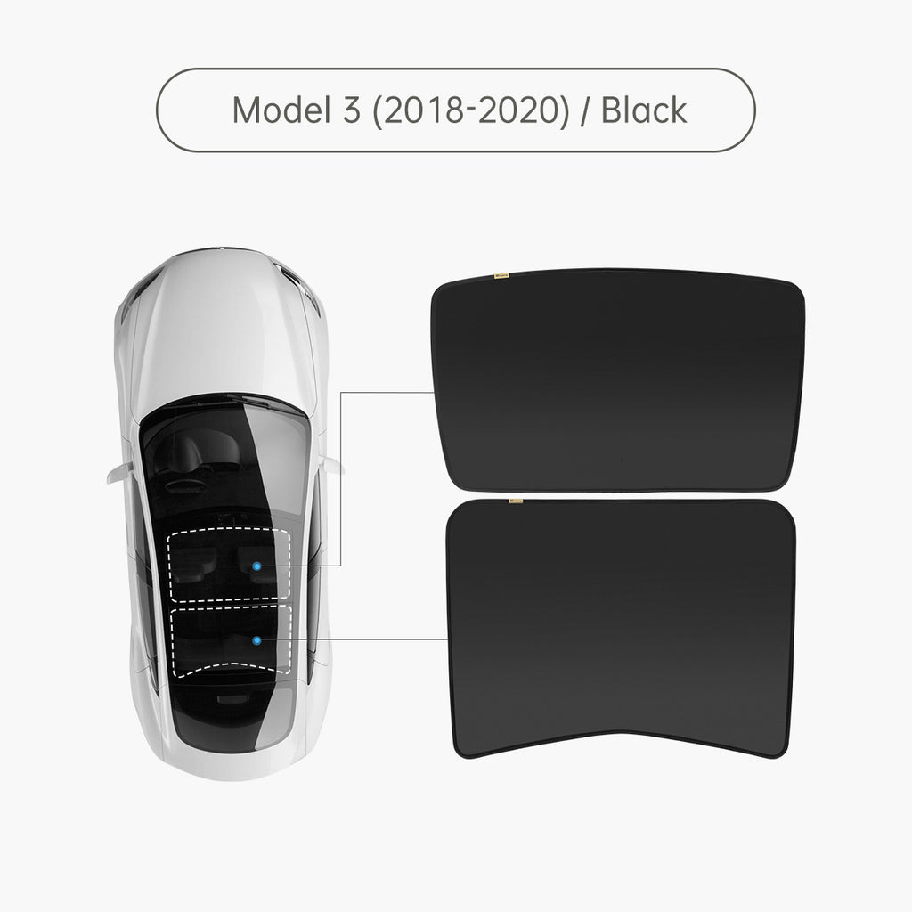 Glass Roof Sunshade for Tesla Model 3