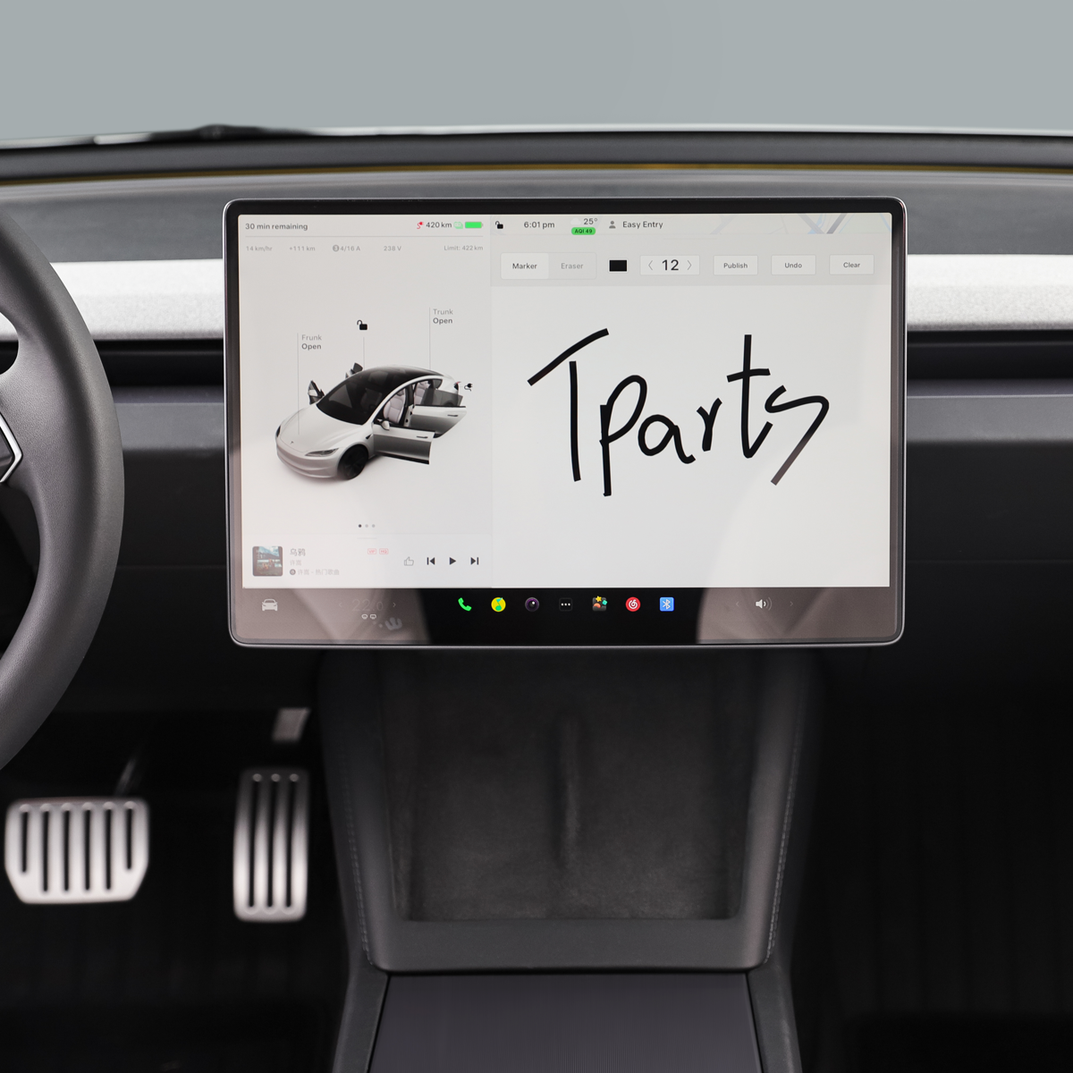 Tesla Model 3 Highland Easy Align HD Tempered Glass Screen